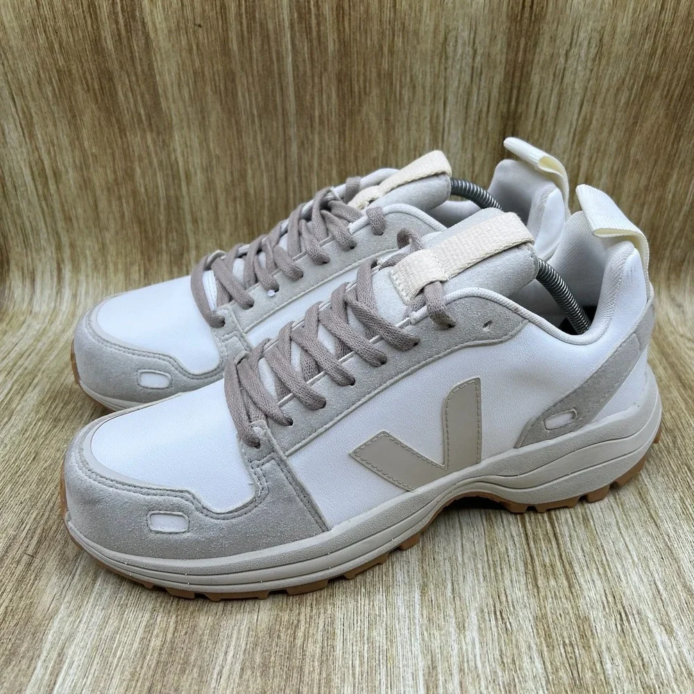 Veja x Rick‎ Owens Hiking Sneakers Men's Size 12 White Pearl Chunky Low Top